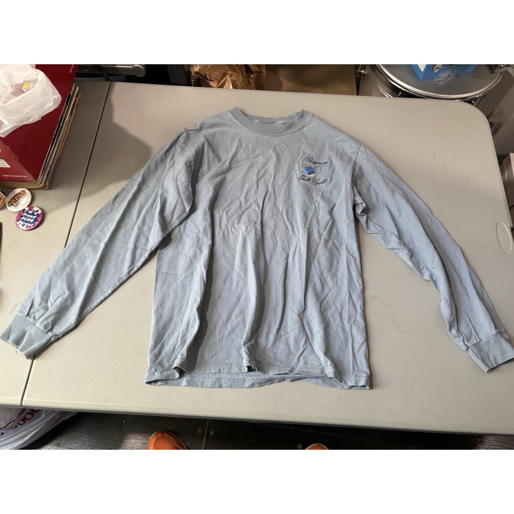 Custom Raymore Quilt Guild Embroidered Logo Blue Long Sleeve S T Shirt